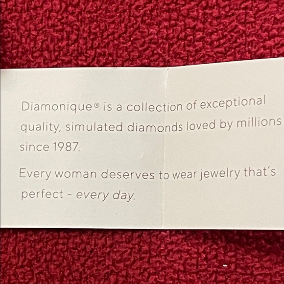 Diamonique Pink and Silver Stud Earrings - Picture 4 of 5